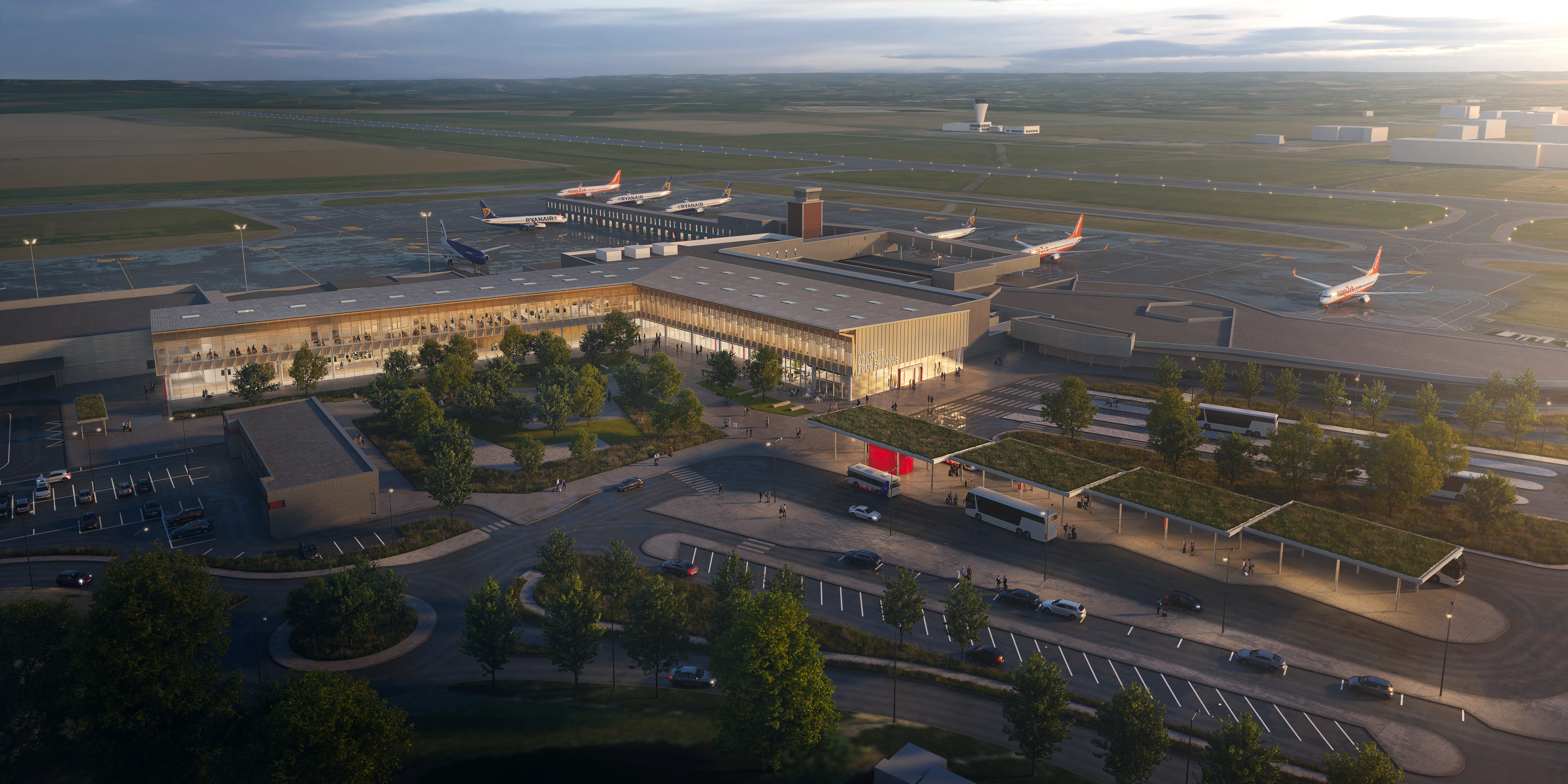 Vue générale de l'aéroport